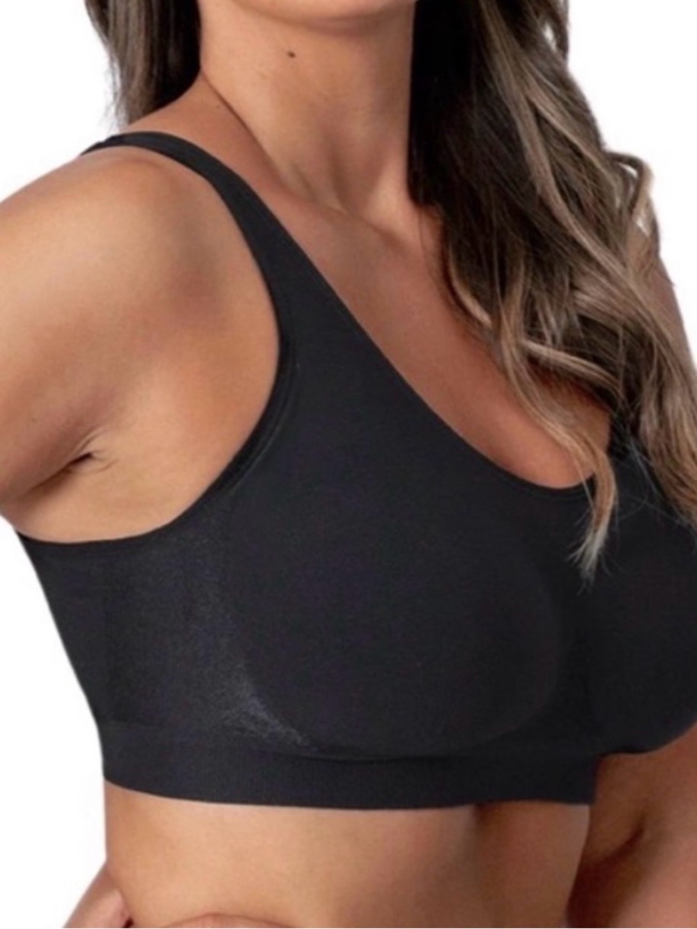 Shapermint Trukind Daily Comfort Wirefree Black Bra - 4XL  10022
